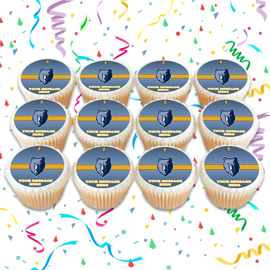 Memphis Grizzlies Edible Cupcake Toppers (12 Images) Cake Image Icing Sugar Sheet