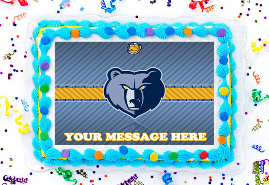 Memphis Grizzlies Edible Image Cake Topper Personalized Birthday Sheet Decoration Custom Party Frosting Transfer Fondant