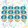 Miami Dolphins Edible Cupcake Toppers (12 Images) Cake Image Icing Sugar Sheet