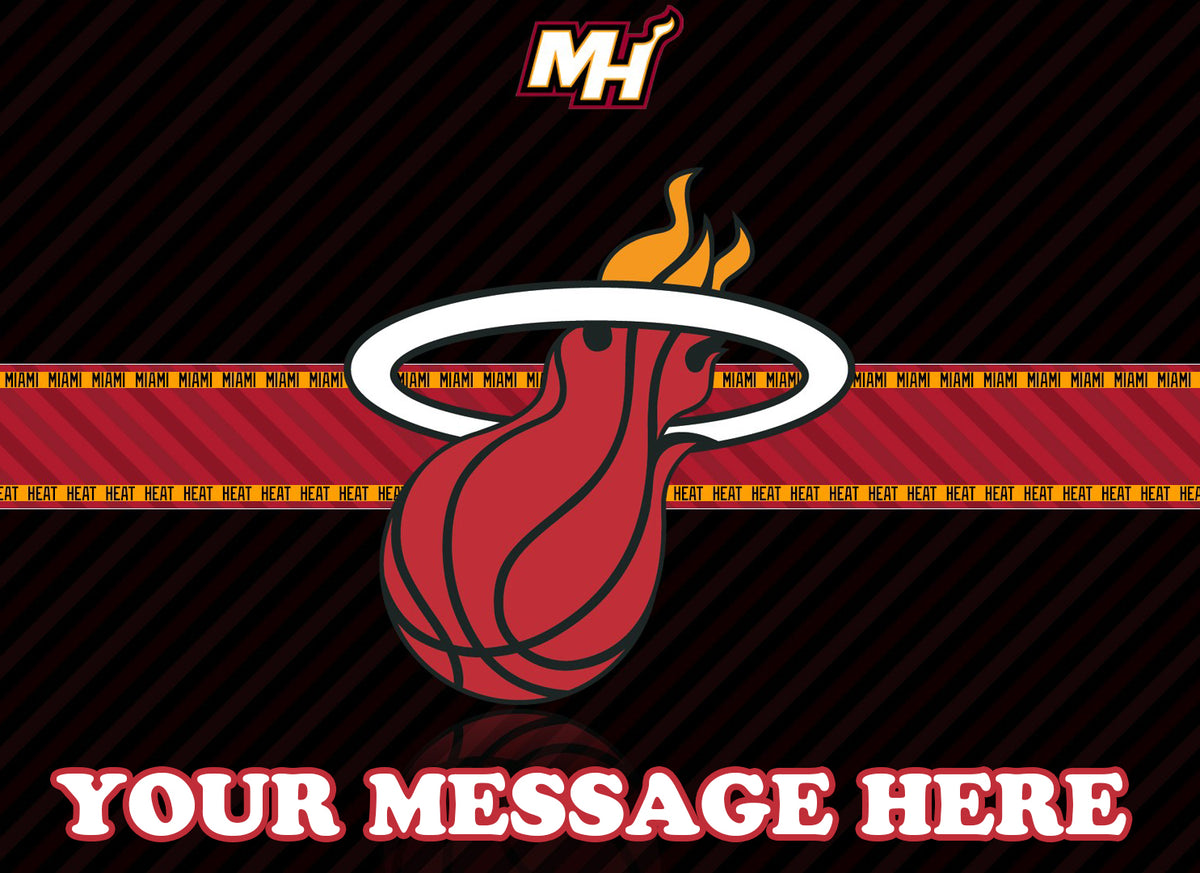 Miami Heat Edible Image Cake Topper Personalized Birthday Sheet Decoration Custom Party Frosting Transfer Fondant