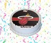 Miami Heat Edible Image Cake Topper Personalized Birthday Sheet Custom Frosting Round Circle