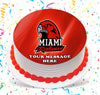 Miami Redhawks Edible Image Cake Topper Personalized Birthday Sheet Custom Frosting Round Circle
