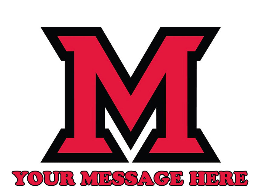 Miami University Edible Image Cake Topper Personalized Birthday Sheet Decoration Custom Party Frosting Transfer Fondant