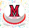 Miami University Edible Image Cake Topper Personalized Birthday Sheet Custom Frosting Round Circle