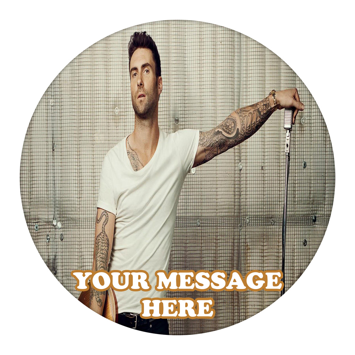 Adam Levine Edible Image Cake Topper Personalized Frosting Icing Sheet Custom Round