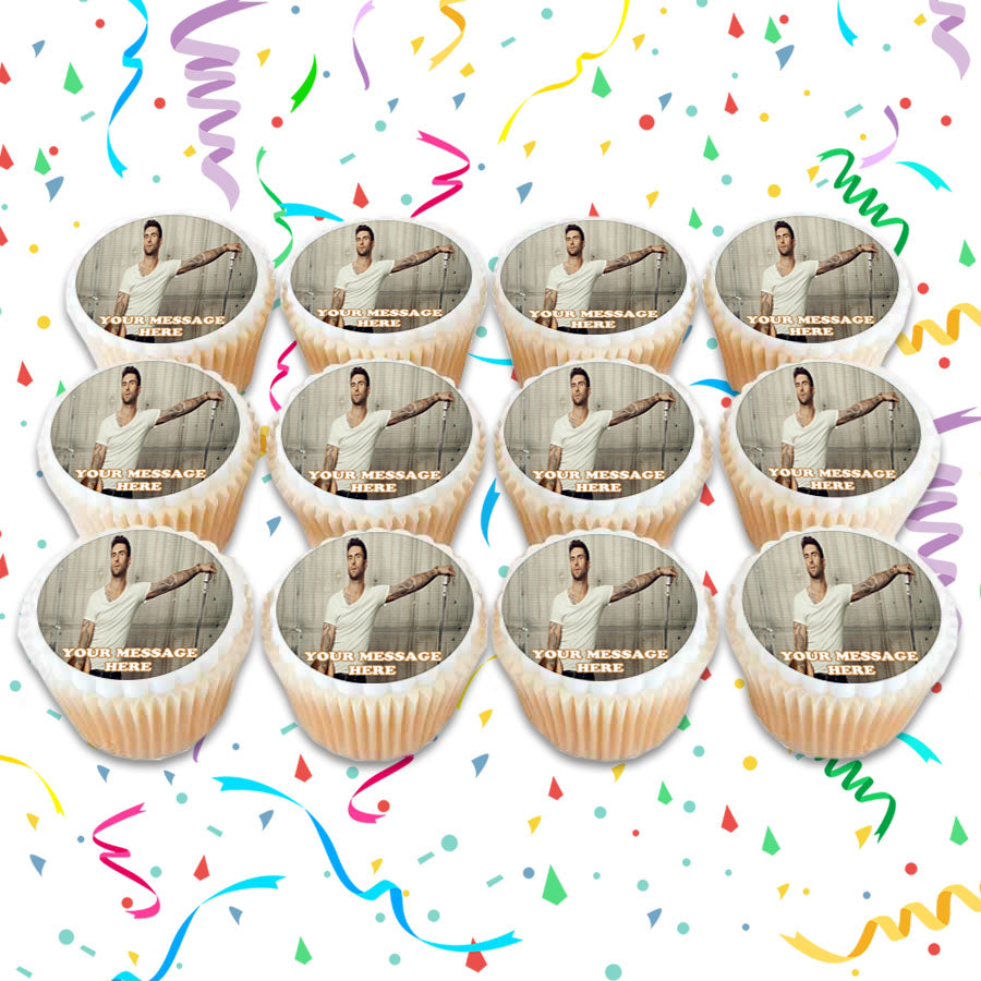 Adam Levine Edible Cupcake Toppers (12 Images) Cake Image Icing Sugar Sheet