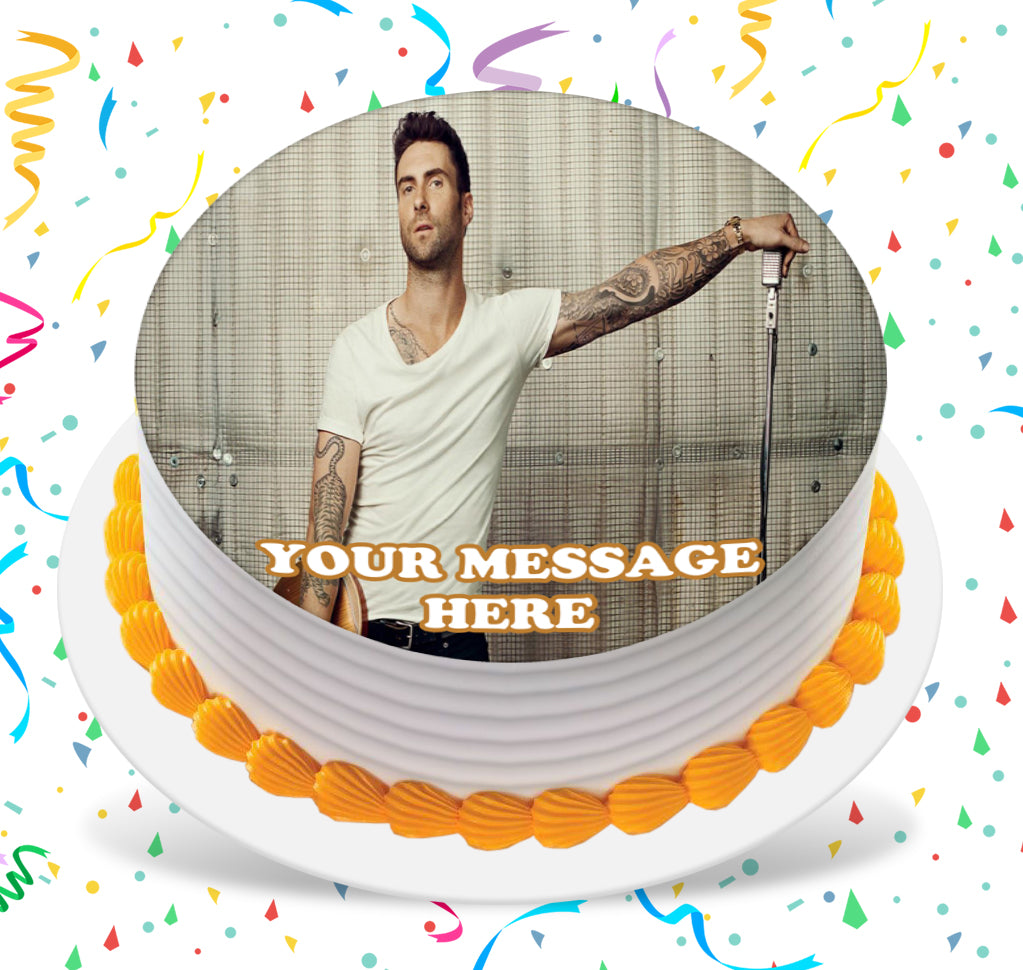 Adam Levine Edible Image Cake Topper Personalized Frosting Icing Sheet Custom Round