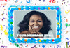 Michelle Obama Edible Image Cake Topper Personalized Birthday Sheet Decoration Custom Party Frosting Transfer Fondant