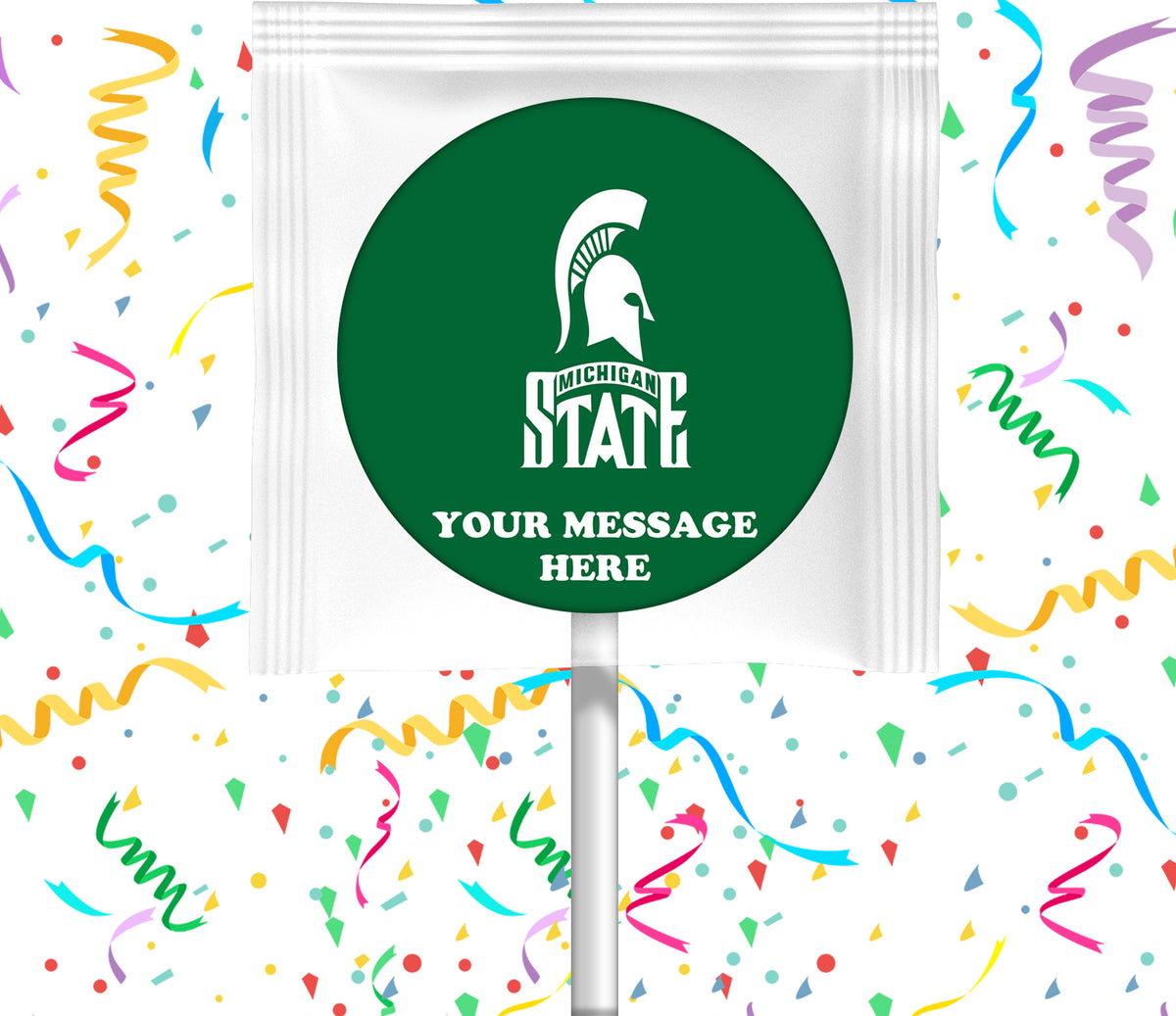 Michigan State Spartans Lollipops Party Favors Personalized Suckers 12 Pcs