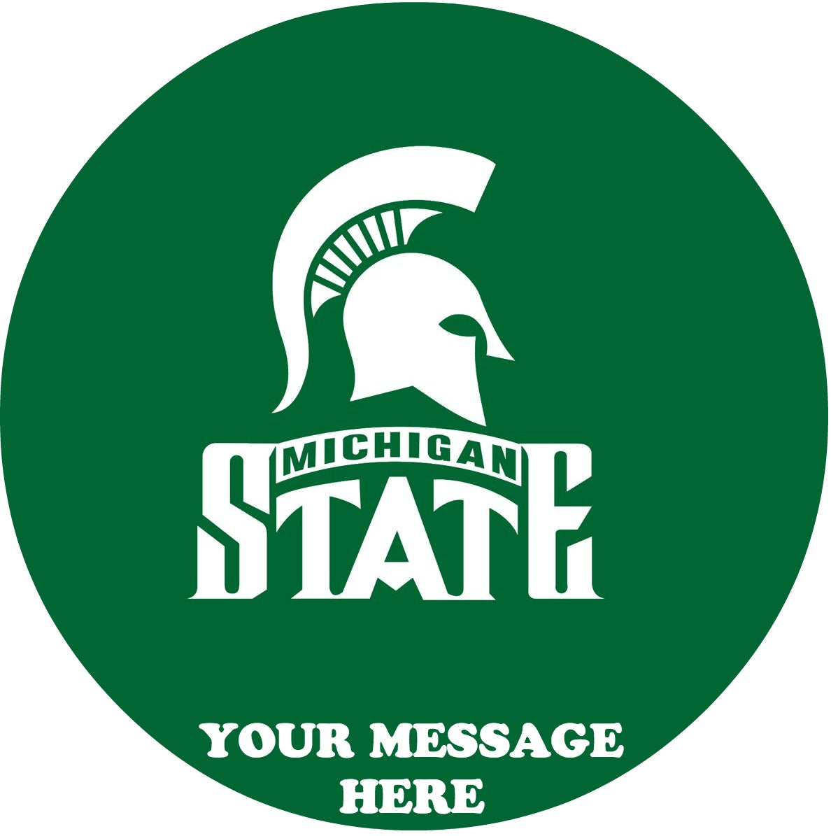 Michigan State Spartans Edible Image Cake Topper Personalized Birthday Sheet Custom Frosting Round Circle