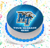 Middle Tennessee State University Edible Image Cake Topper Personalized Birthday Sheet Custom Frosting Round Circle