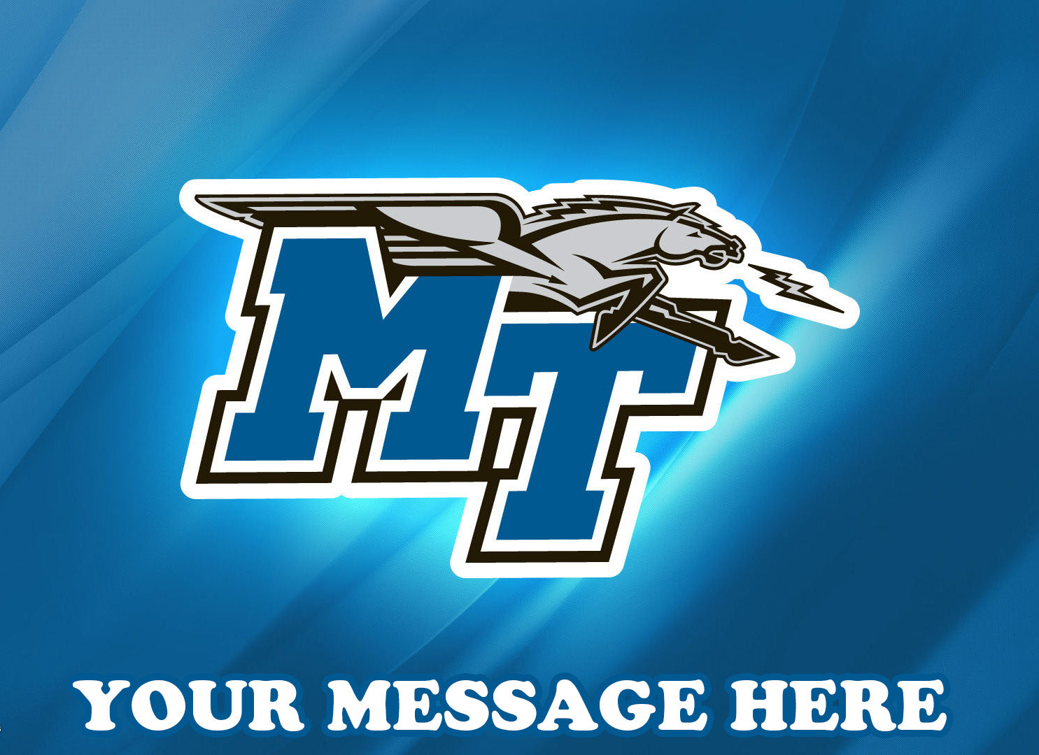 Middle Tennessee State University Edible Image Cake Topper Personalize ...