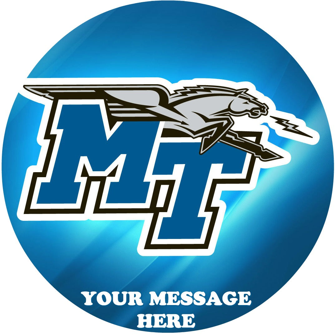 Middle Tennessee State University Edible Image Cake Topper Personalized Birthday Sheet Custom Frosting Round Circle