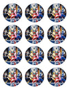 Mighty Morphin Power Rangers Edible Cupcake Toppers (12 Images) Cake Image Icing Sugar Sheet