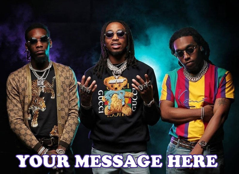 Migos Edible Image Cake Topper Personalized Birthday Sheet Decoration Custom Party Frosting Transfer Fondant