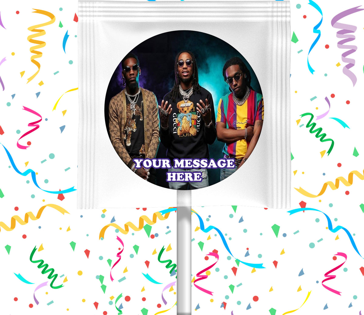 Migos Lollipops Party Favors Personalized Suckers 12 Pcs