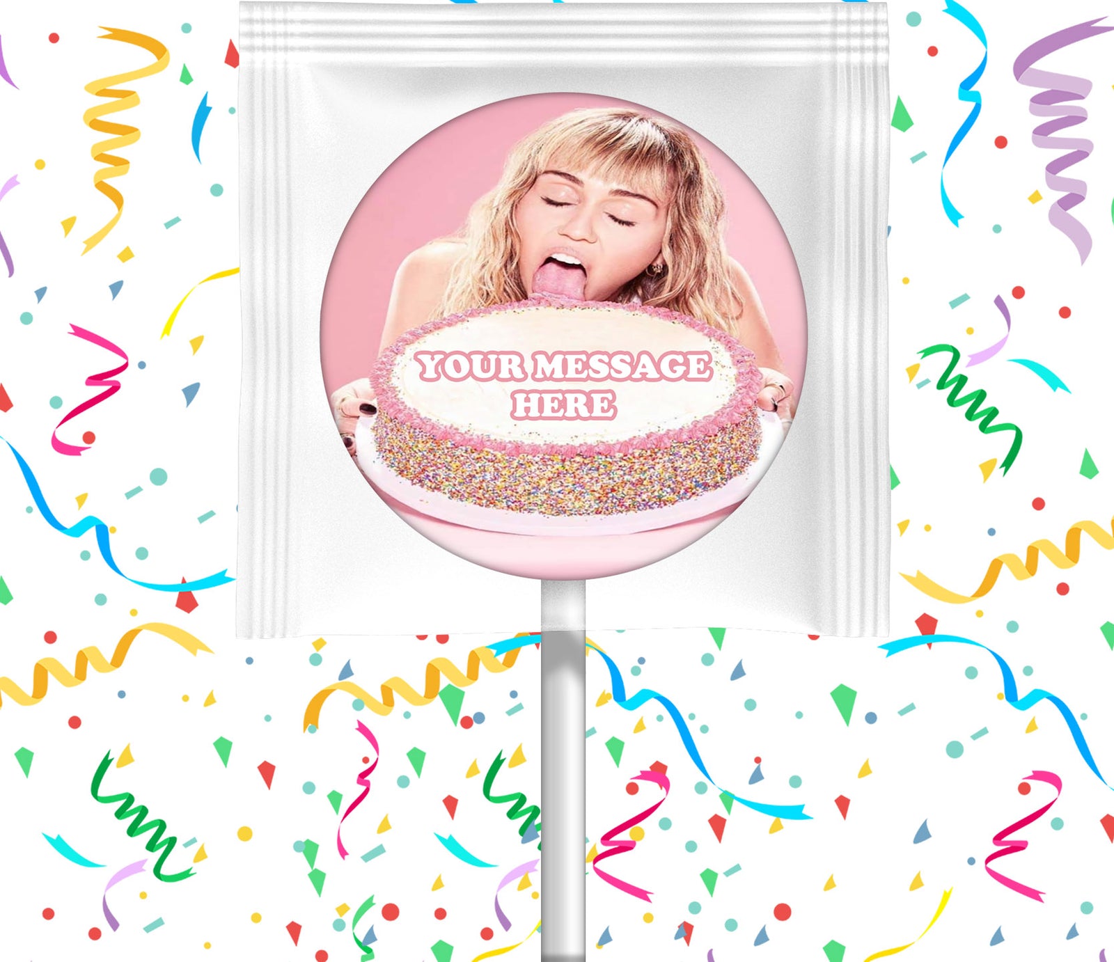 Miley Cyrus Lollipops Party Favors Personalized Suckers 12 Pcs