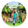Minecraft Edible Image Cake Topper Personalized Birthday Sheet Custom Frosting Round Circle