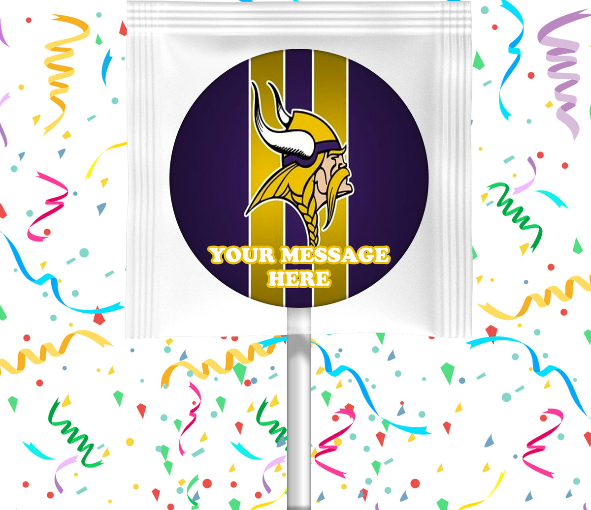 Minnesota Vikings Lollipops Party Favors Personalized Suckers 12 Pcs