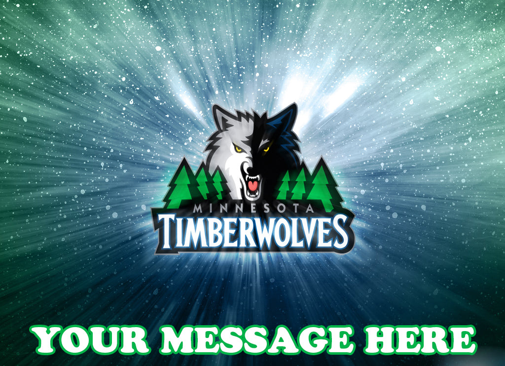Minnesota Timberwolves Edible Image Cake Topper Personalized Birthday Sheet Decoration Custom Party Frosting Transfer Fondant