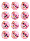 Minnie Mouse Edible Cupcake Toppers (12 Images) Cake Image Icing Sugar Sheet
