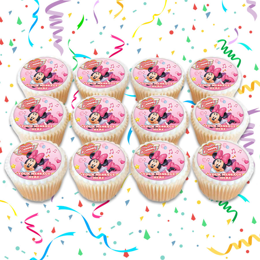 Minnie Mouse Edible Cupcake Toppers (12 Images) Cake Image Icing Sugar Sheet