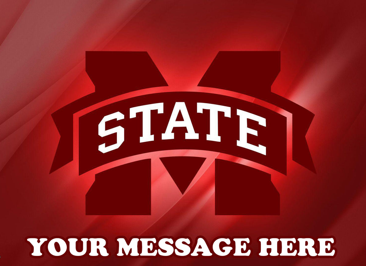 Mississippi State University Edible Image Cake Topper Personalized Birthday Sheet Decoration Custom Party Frosting Transfer Fondant