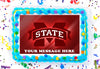 Mississippi State University Edible Image Cake Topper Personalized Birthday Sheet Decoration Custom Party Frosting Transfer Fondant