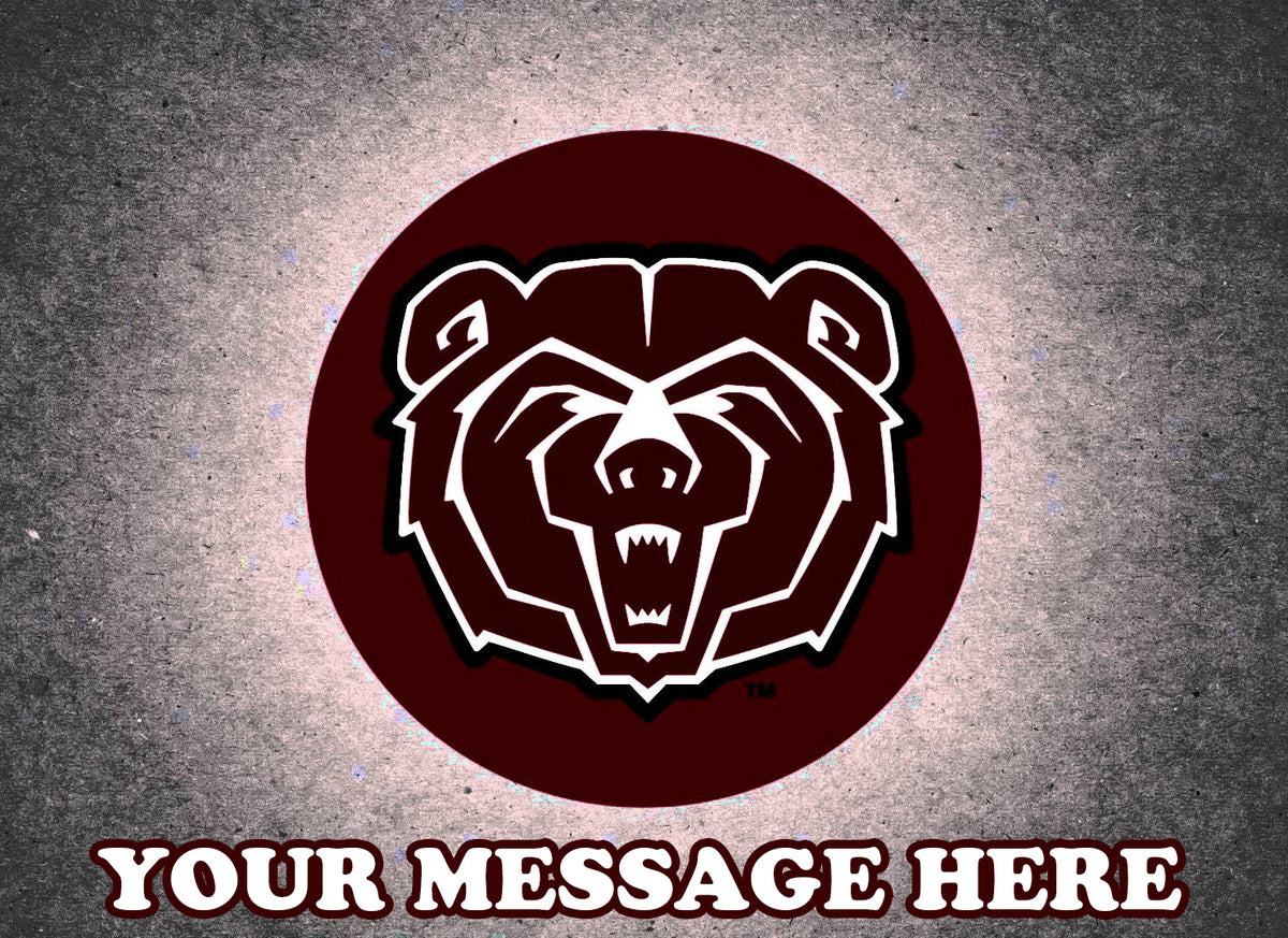 Missouri State Bears Edible Image Cake Topper Personalized Birthday Sheet Decoration Custom Party Frosting Transfer Fondant