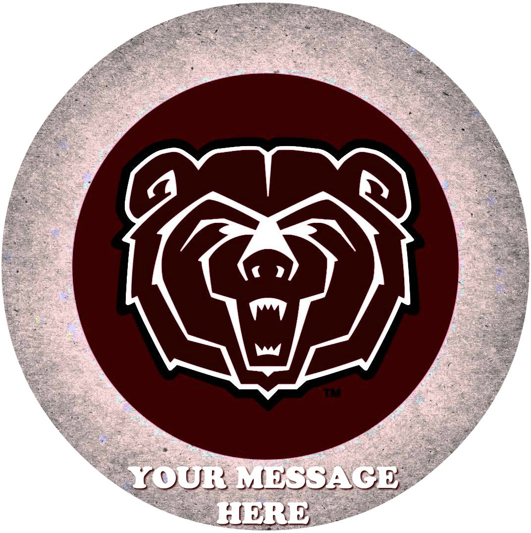 Missouri State Bears Edible Image Cake Topper Personalized Birthday Sheet Custom Frosting Round Circle