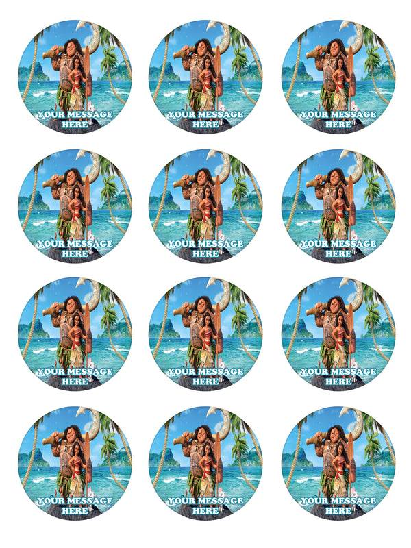 moana-edible-cupcake-toppers-12-images-cake-image-icing-sugar-sheet-partycreationz for Free Printable Hawaiian Cupcake Toppers Moana Edible Cupcake Toppers (12 Images) Cake Image Icing Sugar Sheet - PartyCreationz for Free Printable Hawaiian Cupcake Toppers