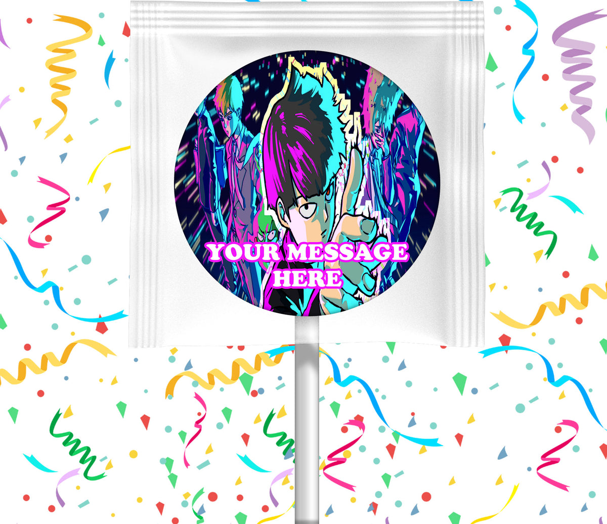 Mob Psycho 100 Lollipops Party Favors Personalized Suckers 12 Pcs