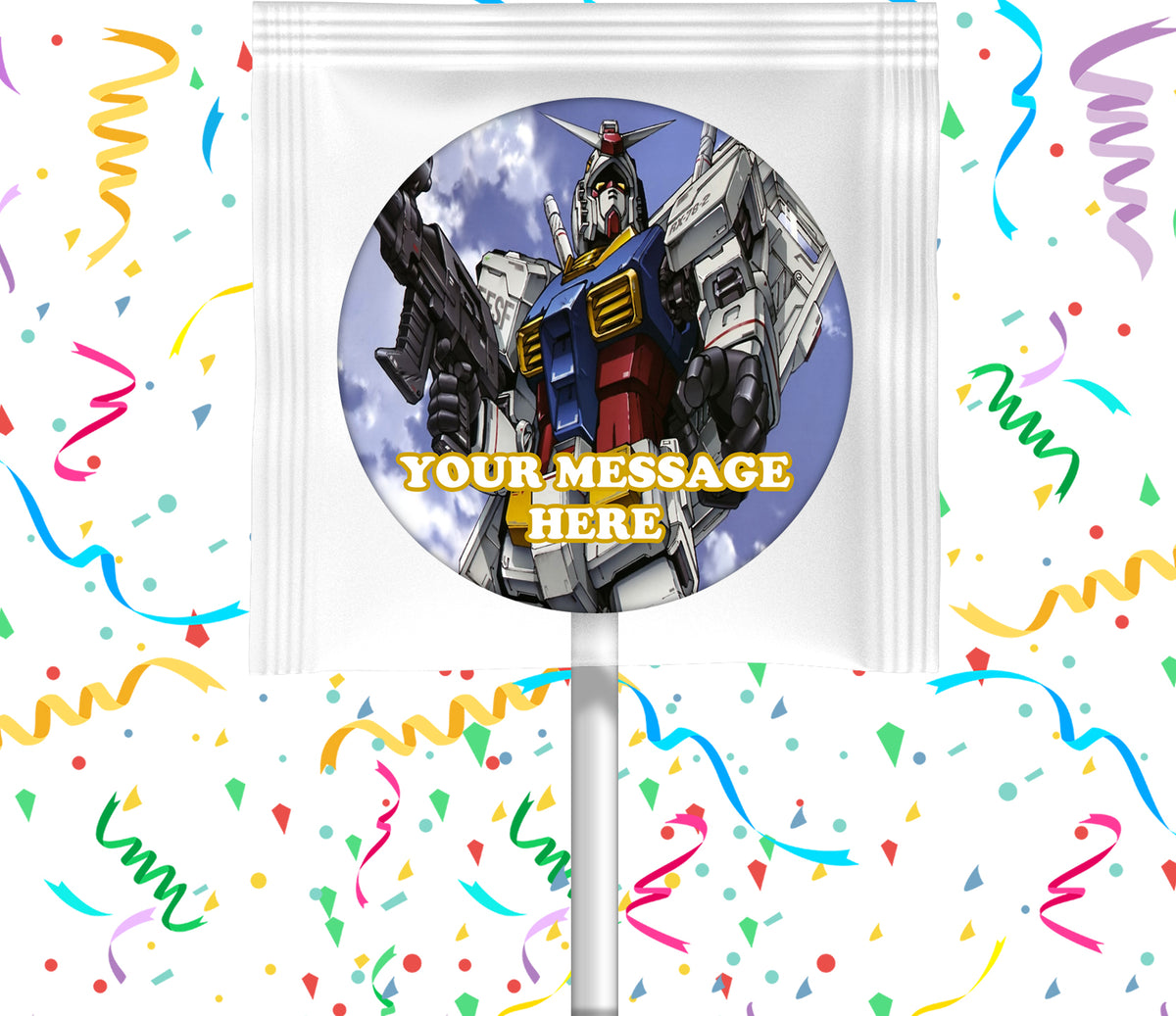 Mobile Suit Gundam Lollipops Party Favors Personalized Suckers 12 Pcs
