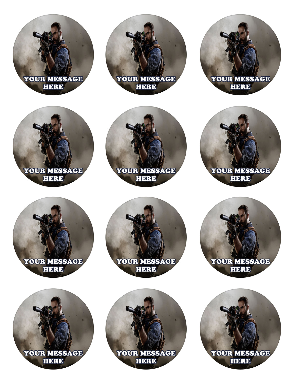 Call Of Duty Modern Warfare Edible Cupcake Toppers (12 Images) Cake Image Icing Sugar Sheet