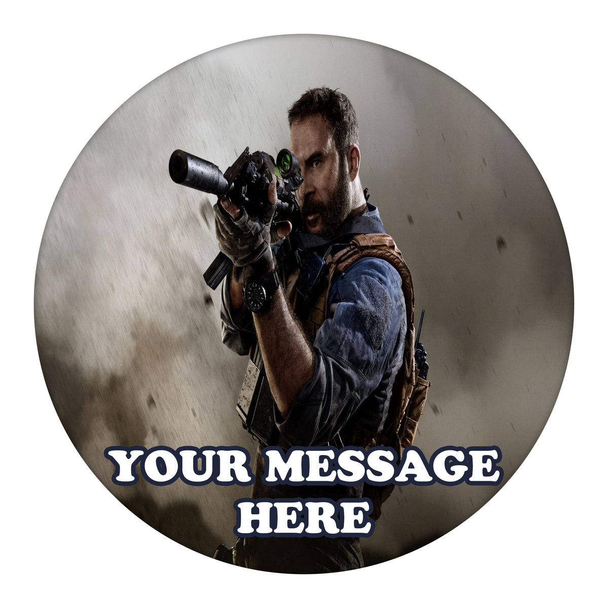 Call Of Duty Modern Warfare Edible Image Cake Topper Personalized Frosting Icing Sheet Custom Round