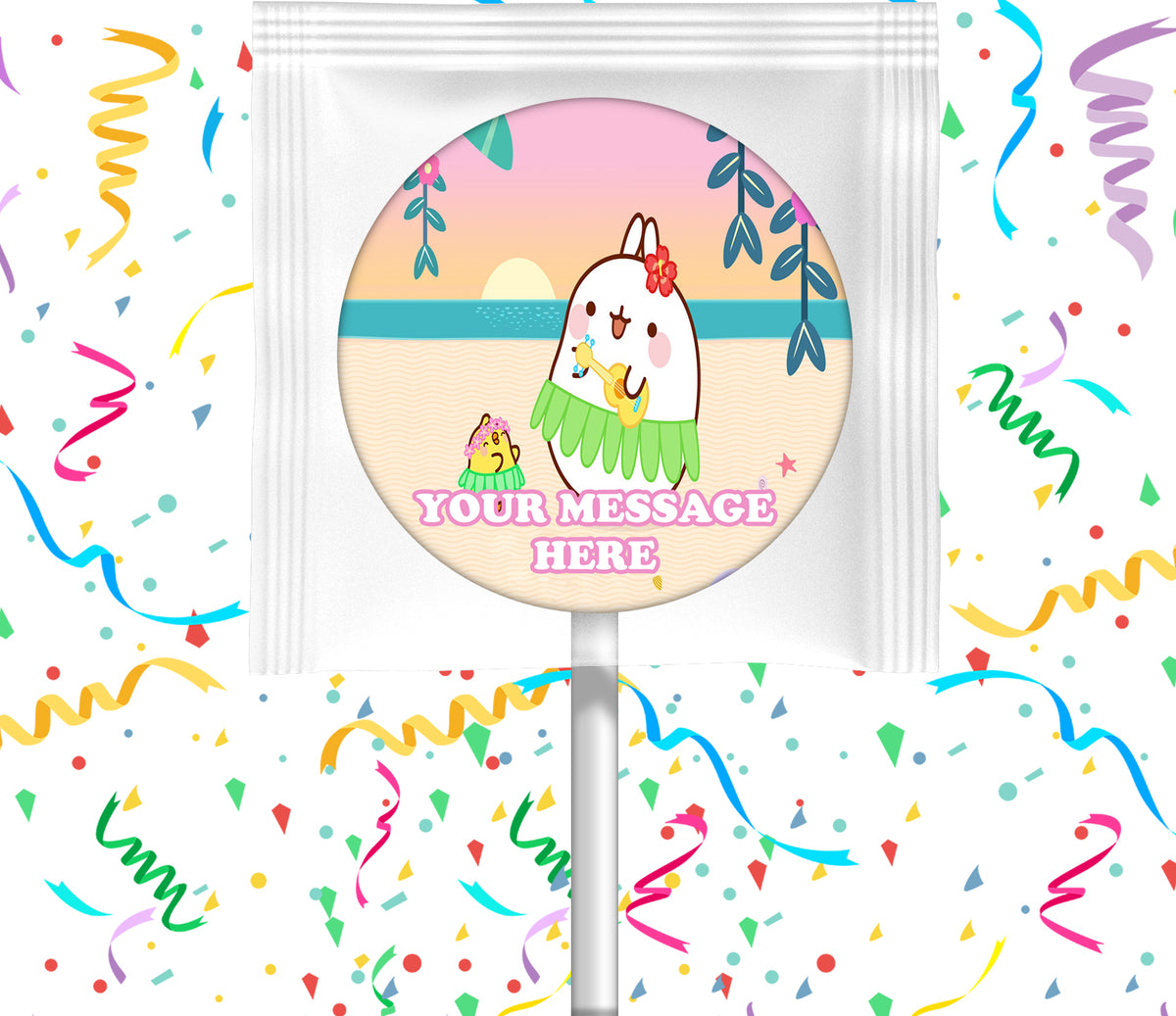 Molang Lollipops Party Favors Personalized Suckers 12 Pcs