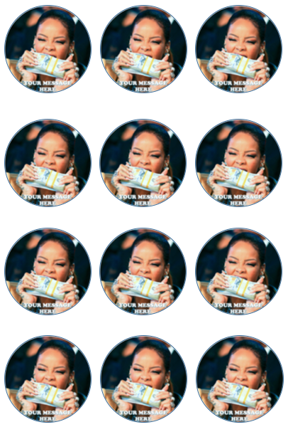 Rihanna Edible Cupcake Toppers (12 Images) Cake Image Icing Sugar Sheet Edible Cake Images