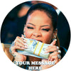 Rihanna Edible Image Cake Topper Personalized Birthday Sheet Custom Frosting Round Circle