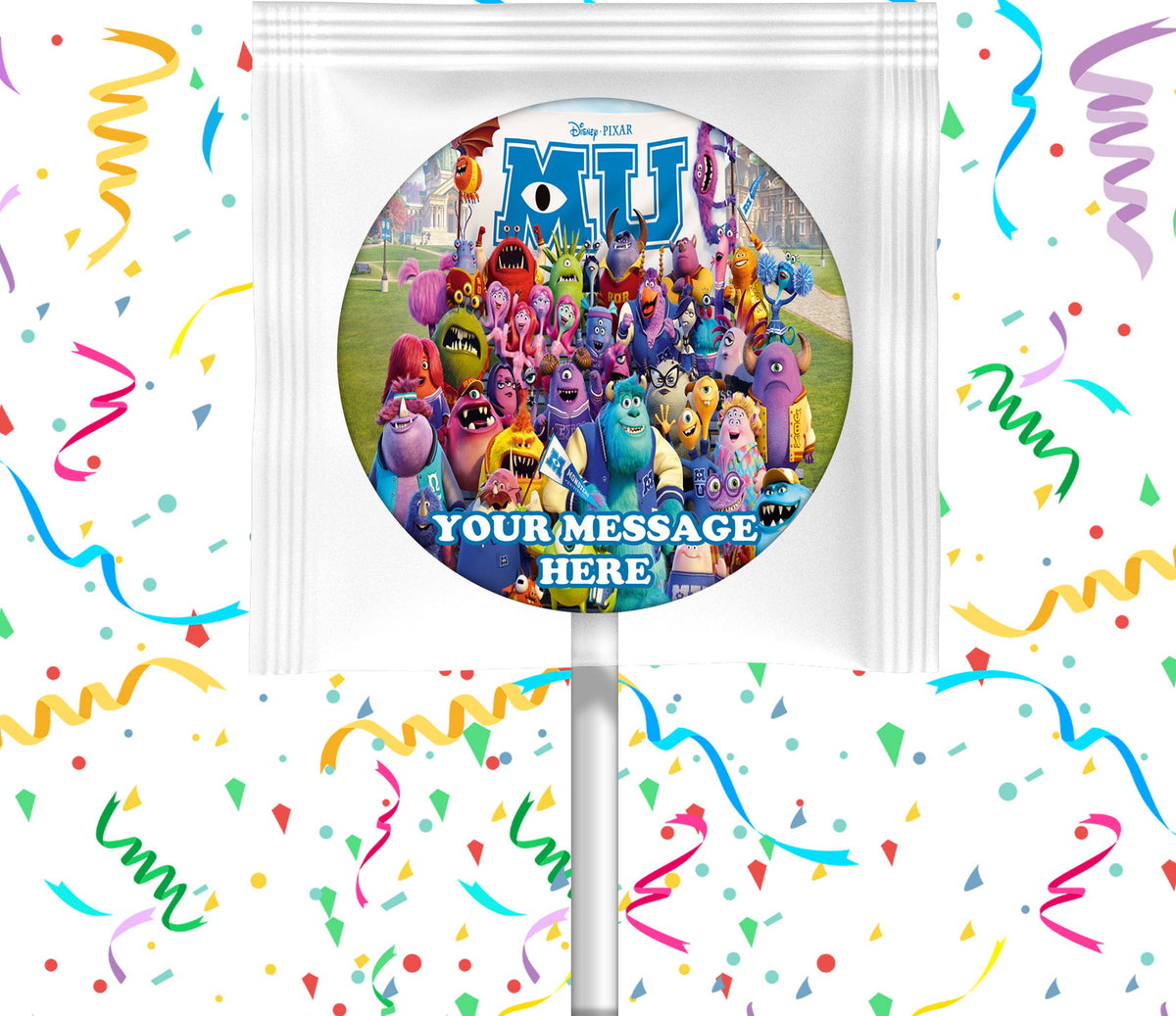 Monster University Lollipops Party Favors Personalized Suckers 12 Pcs