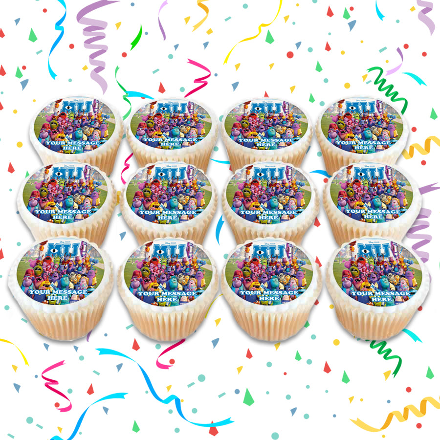 Monster University Edible Cupcake Toppers (12 Images) Cake Image Icing Sugar Sheet