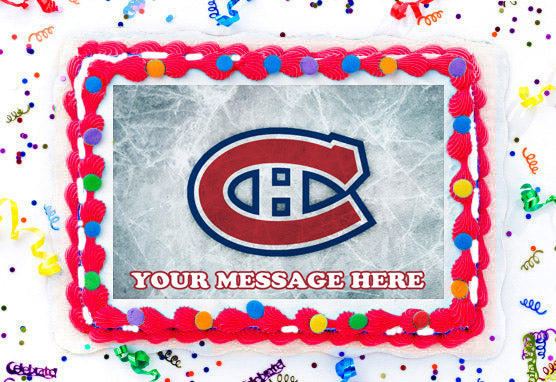 Montreal Canadiens Edible Image Cake Topper Personalized Birthday Sheet Decoration Custom Party Frosting Transfer Fondant