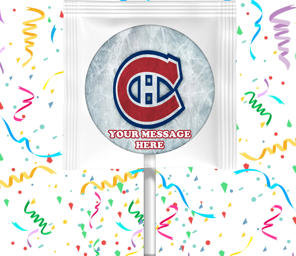 Montreal Canadiens Lollipops Party Favors Personalized Suckers 12 Pcs