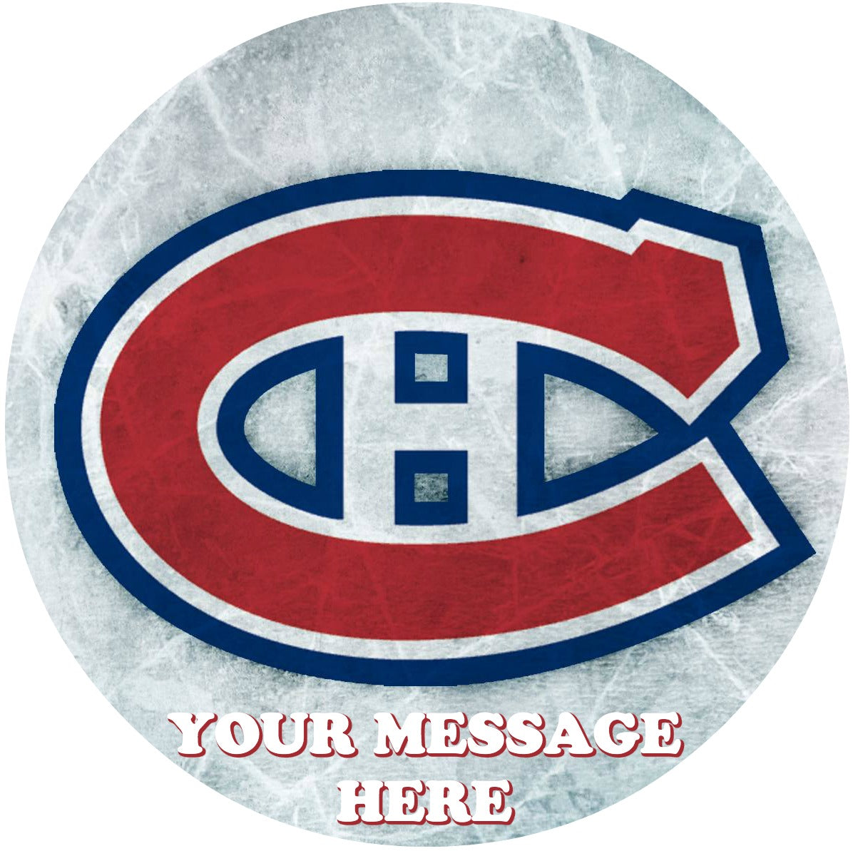 Montreal Canadiens Edible Image Cake Topper Personalized Birthday Sheet Custom Frosting Round Circle