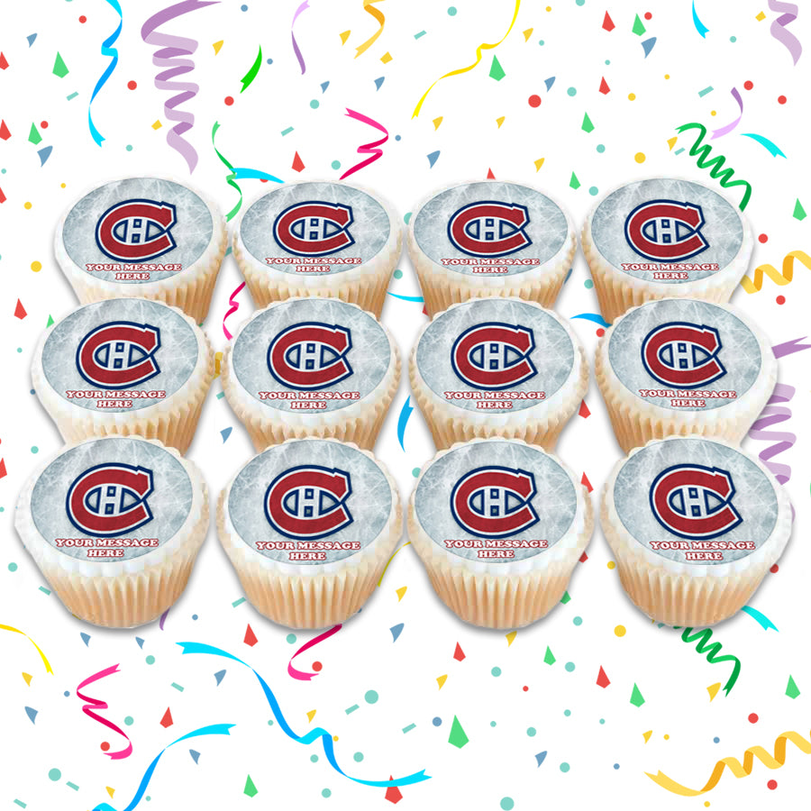 Montreal Canadiens Edible Cupcake Toppers (12 Images) Cake Image Icing Sugar Sheet