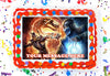 Mortal Kombat Edible Image Cake Topper Personalized Birthday Sheet Decoration Custom Party Frosting Transfer Fondant