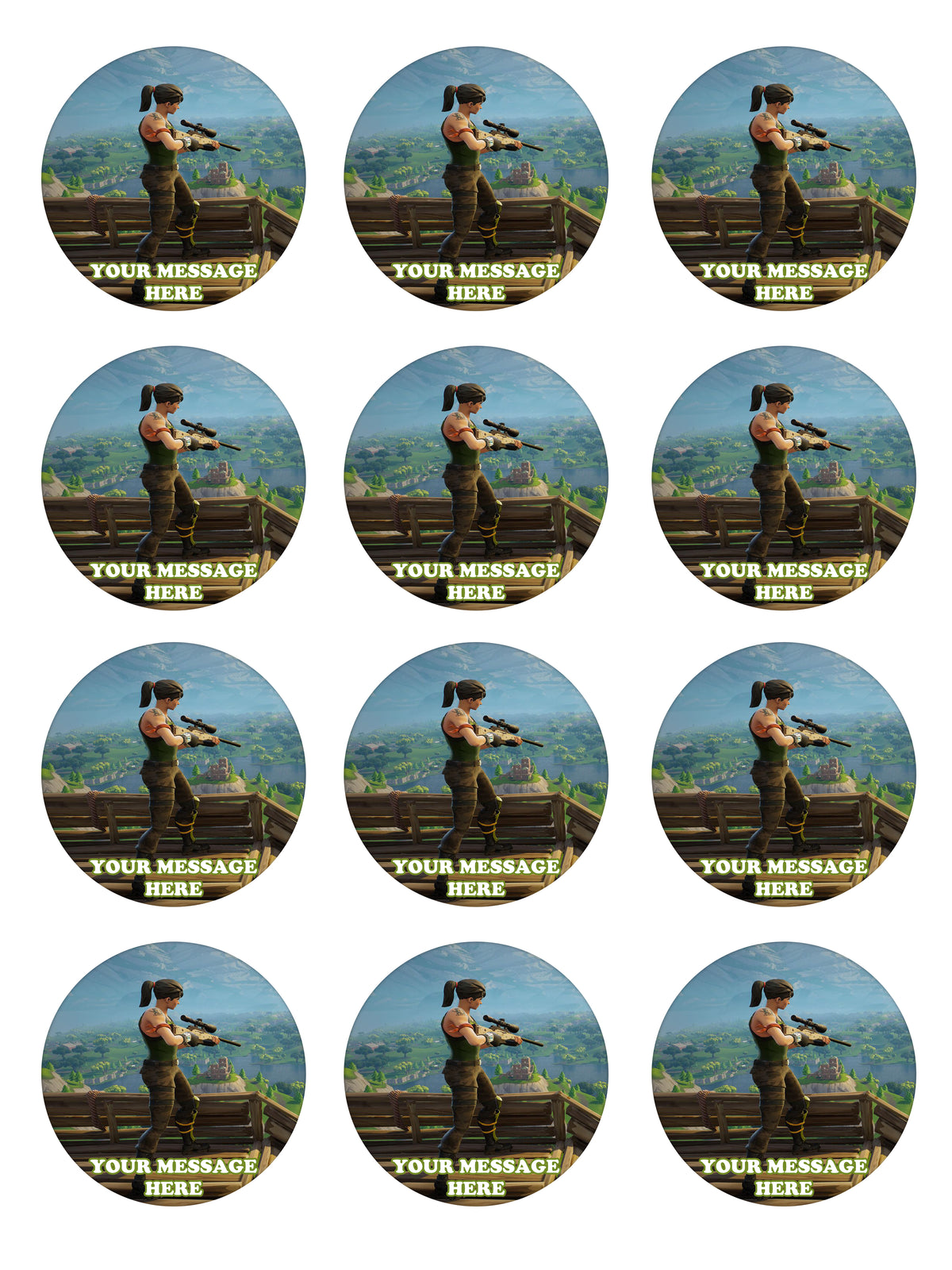 Fortnite Edible Cupcake Toppers (12 Images) Cake Image Icing Sugar Sheet