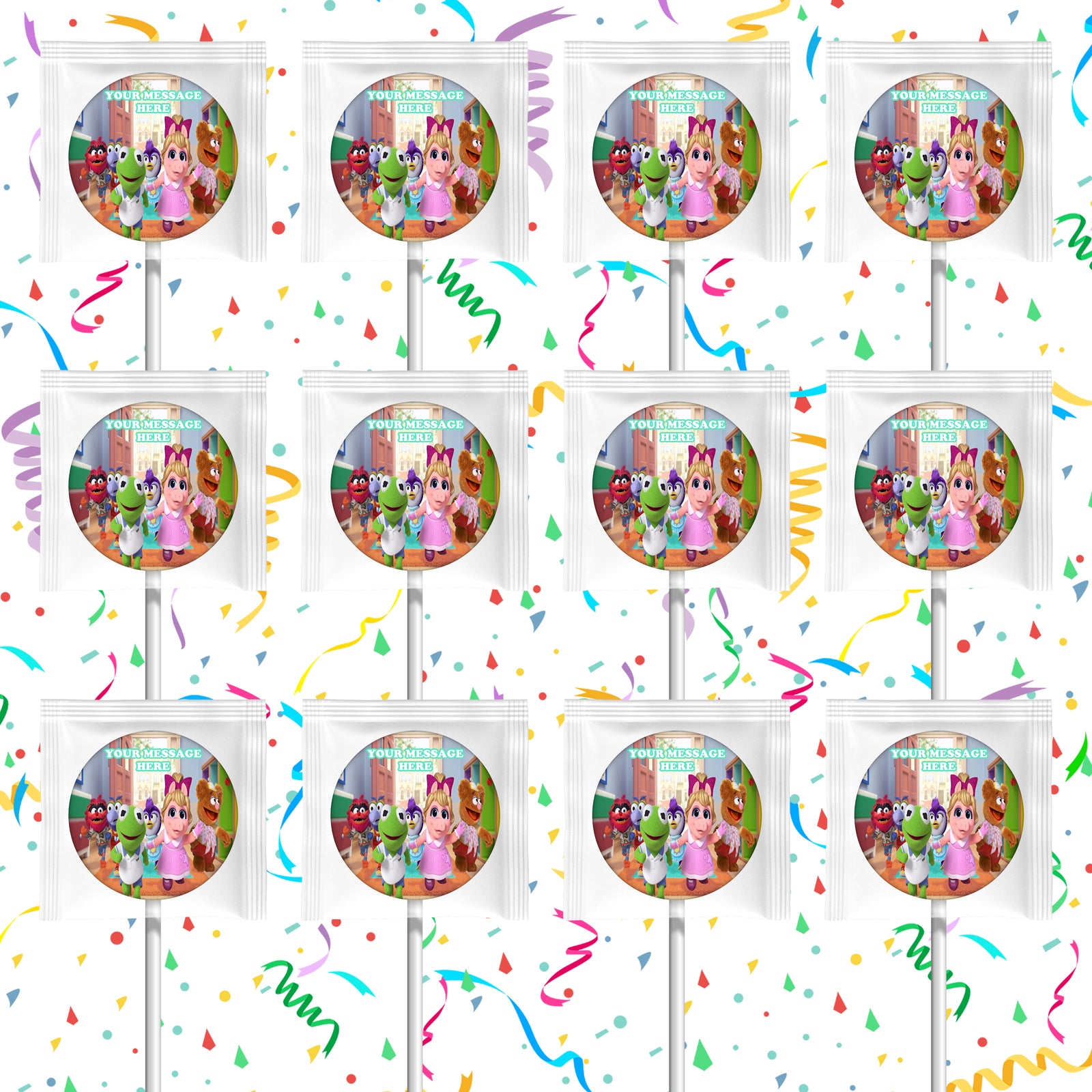 Muppet Babies Lollipops Party Favors Personalized Suckers 12 Pcs