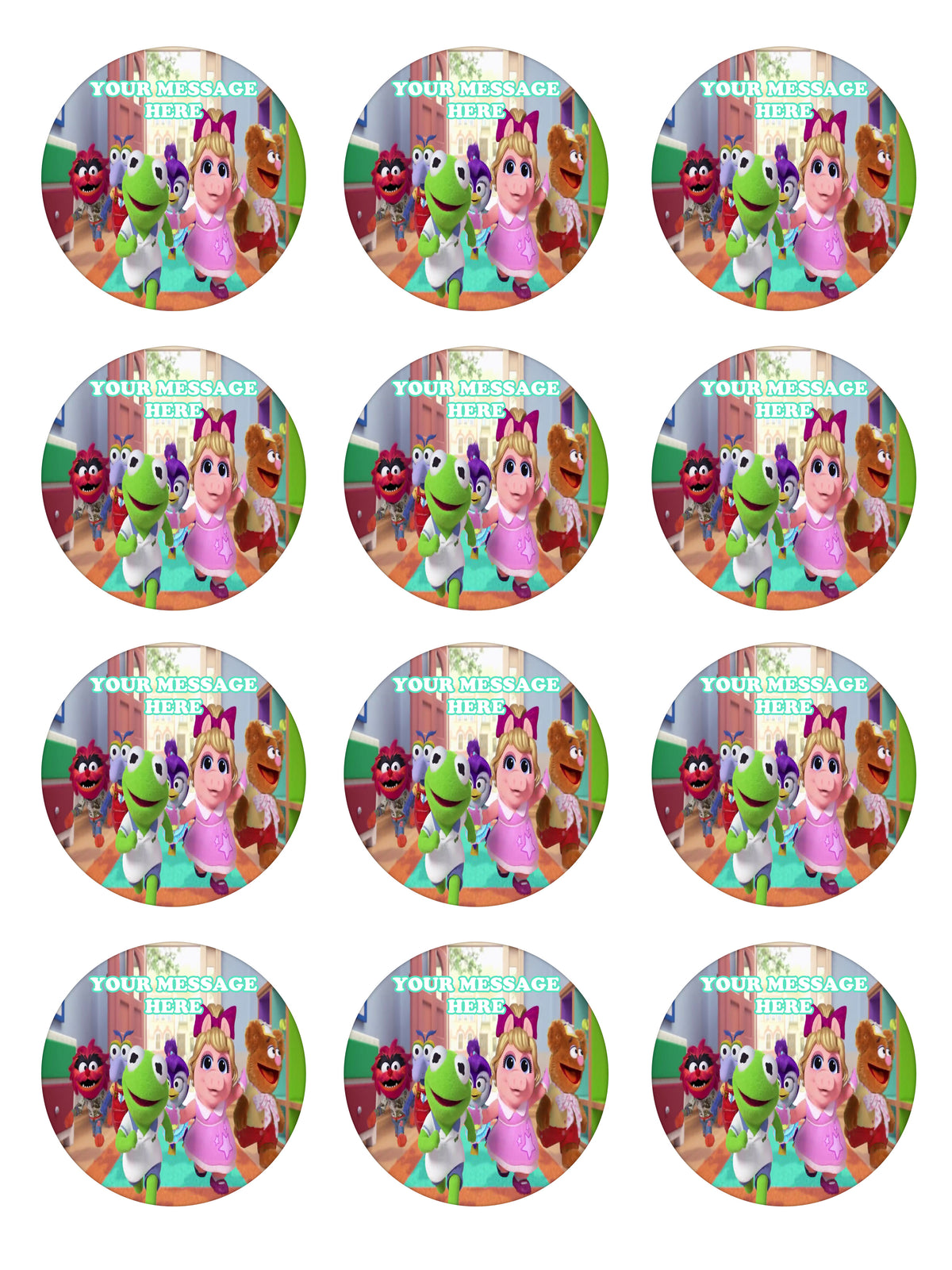 Muppet Babies Edible Cupcake Toppers (12 Images) Cake Image Icing Sugar Sheet