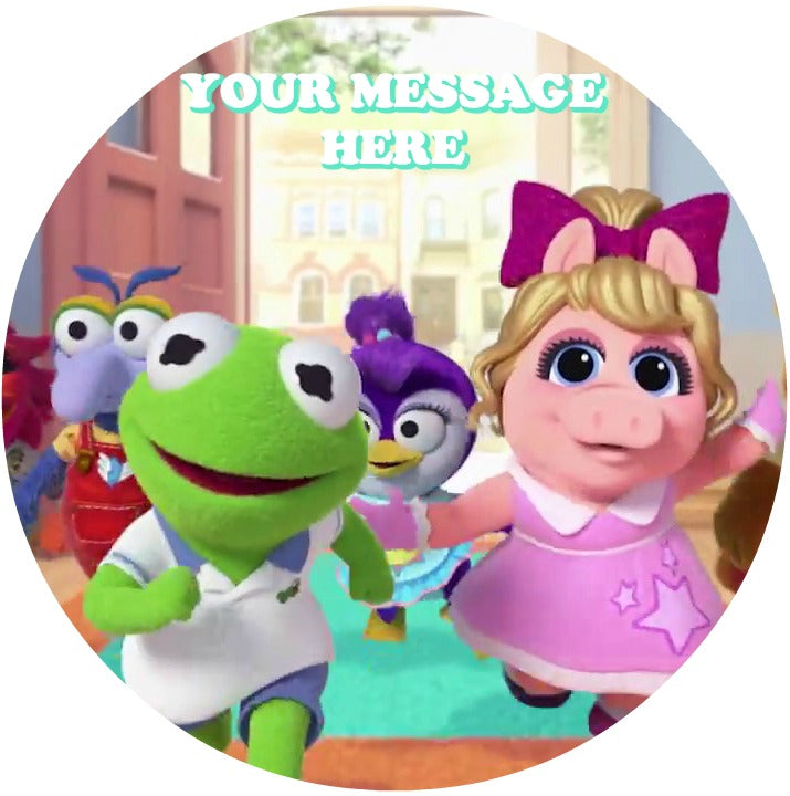 Muppet Babies Edible Image Cake Topper Personalized Birthday Sheet Custom Frosting Round Circle