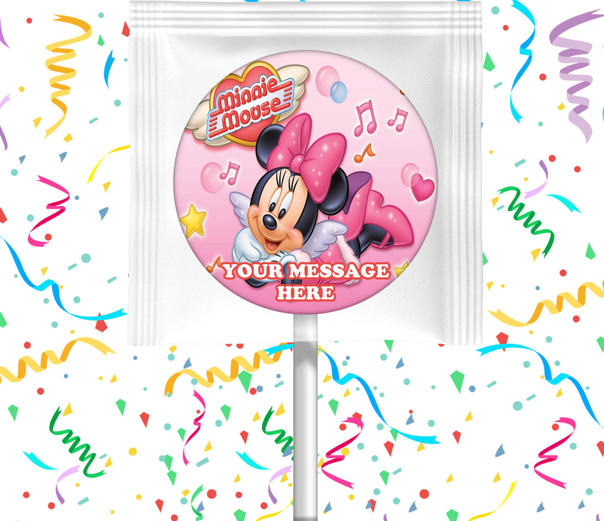 Minnie Mouse Lollipops Party Favors Personalized Suckers 12 Pcs